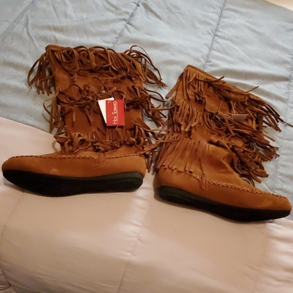 Cognac Brown Moccasins 9 - Picture 2 of 2